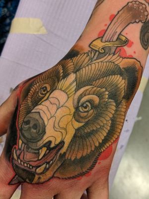 Did this bear at the Winnipeg Tattoo convention, 2018