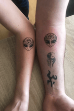 Me & my Hubby ❤️ #alien #coupletattoo #kingandqueen #switzerland #loveit #different #tattooed 