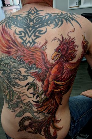 Love the way my Phoenix came out.Now to get the dragon redone.