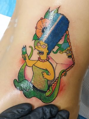 Marge the mom by #TONDRIKTATTOO #TheSimpsonstattoo 