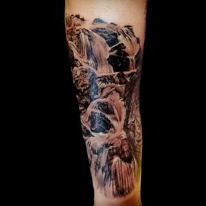 A waterfall added to ongoing sleeve.