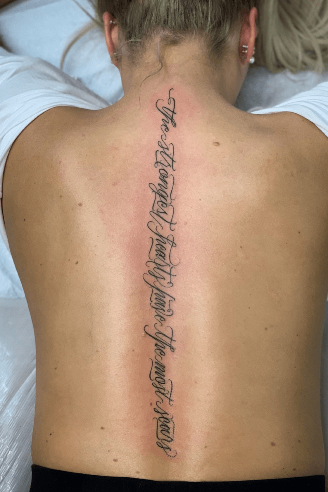 Tattoo uploaded by Lio  Scipt Spine tattoo script scripttattoo  lettering text 3109010862 for appointments  Tattoodo