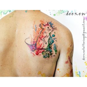 Sweet of You #ink #inked #tattoo #tatouage #art #watercolourtattoo #watercolor #graphictattoo #geometrictattoo #aquarelle #deexen #deexentattooing #abstracttattoo #wctattoos #TattooistArtMag #skinartmag #killerinktattoo #TattooistArtMagazine #bestwatercolourtattooers #d_world_of_ink #ikodeluxcustom