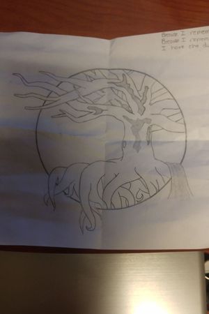 Something I drew up years ago, always wanted it as a chest piece in memory of my old man.