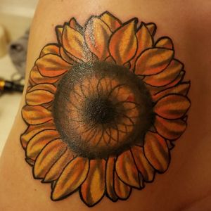 Sunflower Tattooed By: Tianna Behnke