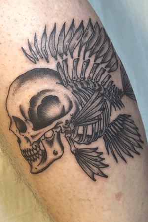 Skully fish by Luke James Smith ay Trademark Tattoo Durban 