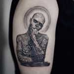 Tattoo by Nando #Nando #blackandgreytattoos #blackandgrey #RickGenest #portrait #man #famous #famousperson #model #rip #memorial