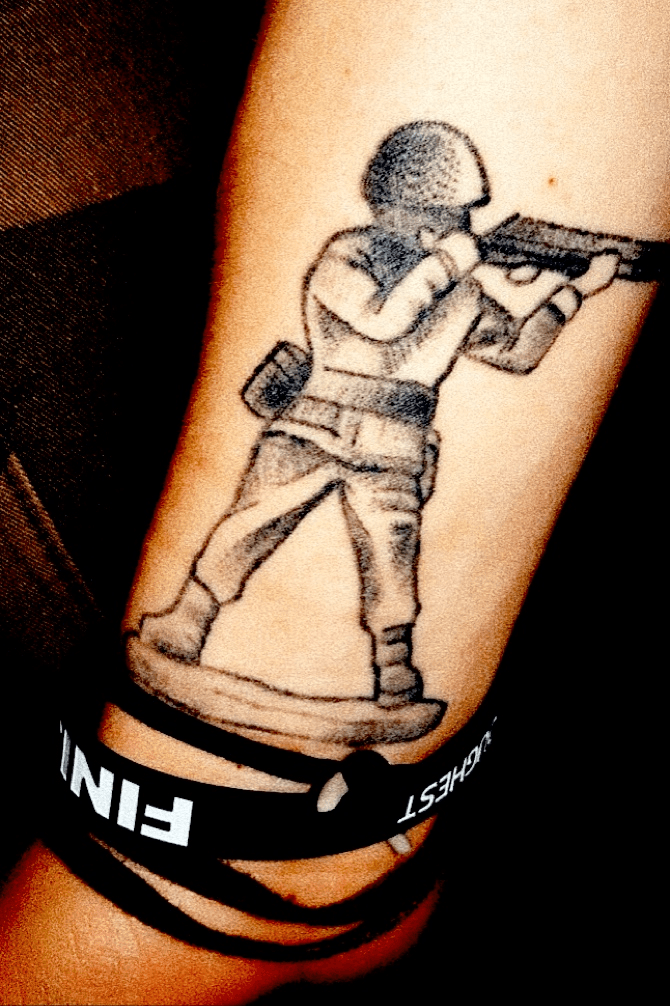 The Art Ink Tattoo Studio  Kargil day Indian soldier Tattoo jay hind  cover up Tattoo design done by artist  Ketan Patel ketantattooist At  theartinktattoostudio For appointment call  91