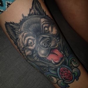 Clients dog by Paul Brat. (Healed)-Our original designs are specifically custom made for our clients and are copyrighted to our artists. Any use or copying of our artwork be pursued with legal actions.