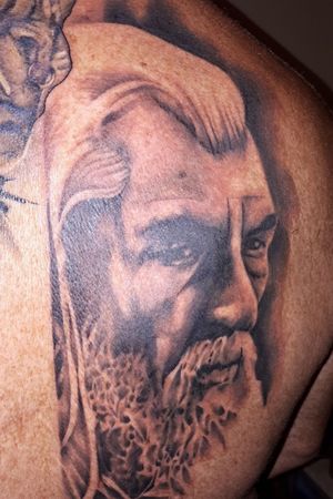 Gandalf,Ergebnis der zweiten Sitzung zum ganz Rücken Tattoo 👌👍