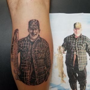 Memorial portrait tattoo 
