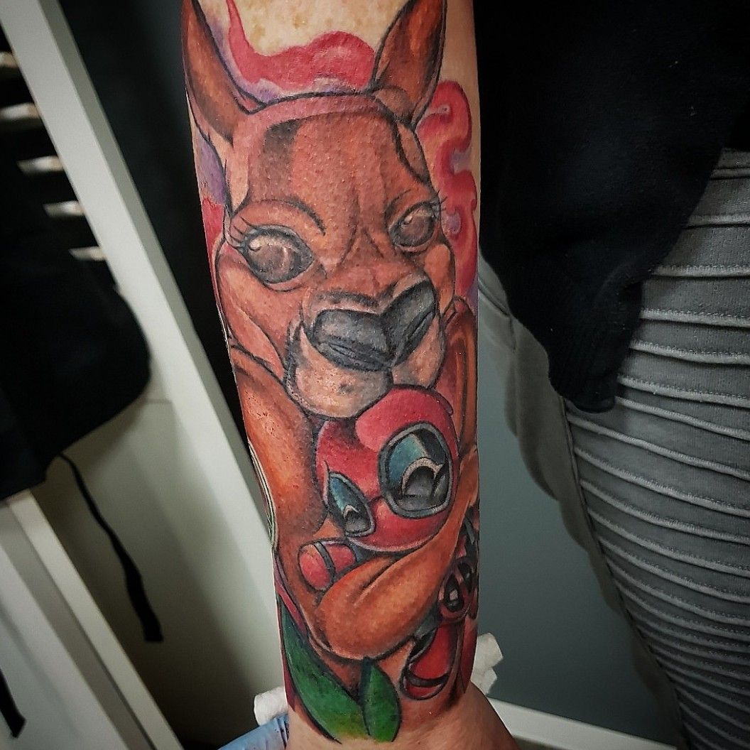 Angry Boxing Kangaroo Tattoos Kangaroo Mascot Logo Design Vector With