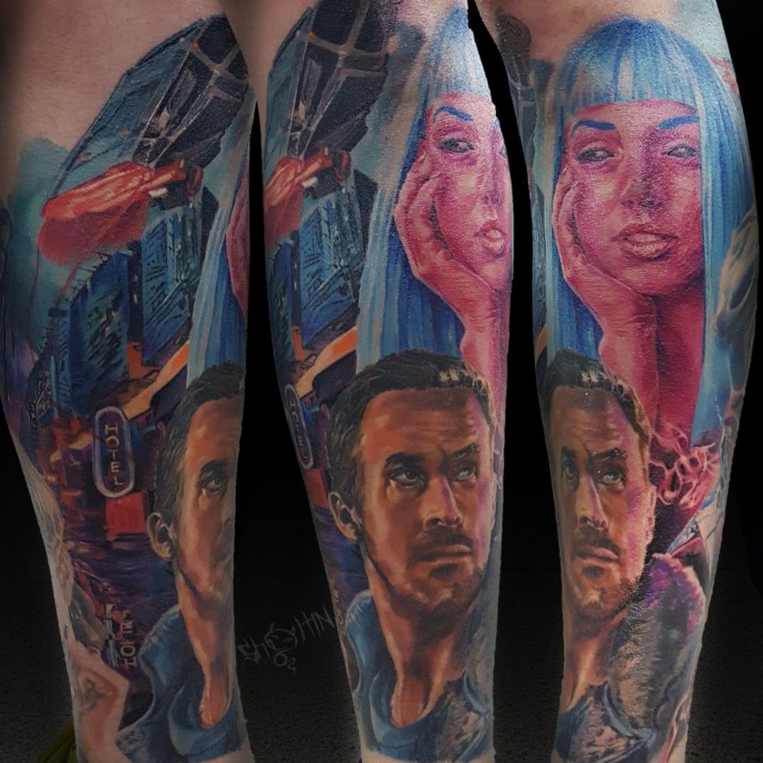 Fernando Amador Tattoo  Art  Some work from yesterday based on the  artwork for the film Blade Runner 2049  Facebook