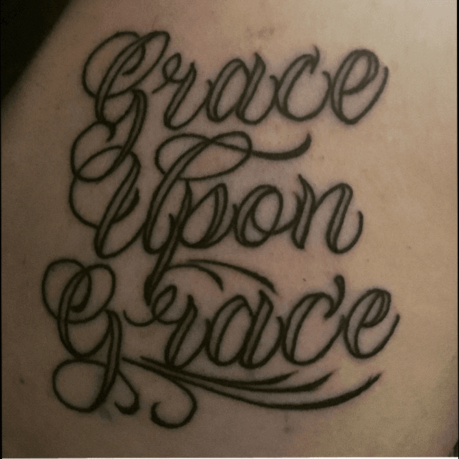 Saved by Grace  tattoo lettering download free scetch