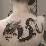 Tattoo by the.hanged #thehanged #dragontattoos #dragon #mythicalcreature #legend #folklore #illustrative #fire #Japanese