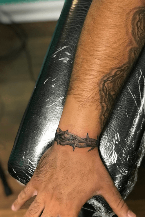 Thorns around wrist tattoo! 