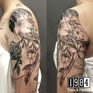 The sweet beauty of the flowers express its owner has a romantic soul, love nature and always look for goodness!+ Size: 19cm vertical + Time: 7 hours + Position: upper arm Tattoo by Artist Luan Nguyen. ------------------1984 Tattoo & Piercing Studios💻 Facebook: 1984 Tattoo Studio💻 Instagram: 1984 Studios 💻 Website: 1984studio.vn1️⃣ Studio Ha Noi: 🏠 Address:📍35 Hang Buom, Hoan Kiem - 024 6657 8484📍37 Ma May, Hoan Kiem - 024 6291 3784📍41 Tay Ho, Tay Ho - 083 865 1984 📧 Email: booking.hanoi@1984studios.vn📧 Email: booking.tayho@1984studios.vn2️⃣ Studio Hoi An: 🏠 Đia chi: 📍274 Cua Dai, Cam Chau - 023 5654 1984 📧 Email: booking.hoian@1984studios.vn