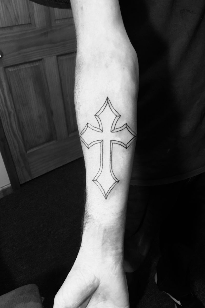 Tattoo Uploaded By Tyler Smith • #cross • Tattoodo