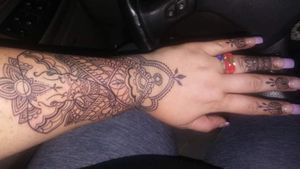 Left arm and hand