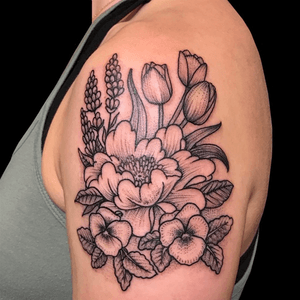 Tattoo by artist Neal Aultman. See more of Neal's work here: http://www.larktattoo.com/long-island-team-homepage/neal-aultman/ . . . . . . #floral #floraltattoo #peony #peonytattoo #tulip #tuliptattoo #pansies #pansiestattoo #lavendar #lavendartattoo #linesanddots #linesanddotstattoo #flowers #flowerstattoo #flower #flowertattoo #tattoo #tattoos #tat #tats #tatts #tatted #tattedup #tattoist #tattooed #inked #inkedup #ink #tattoooftheday #amazingink #bodyart #larktattoo #larktattoos #larktattoowestbury #westbury #longisland #NY #NewYork #usa #art #tattooig #instatats