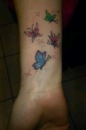 Me and my babies butterflies on my right arm