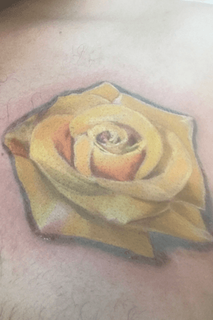Yellow rose chest piece cor my grandmother whos name is rose 
