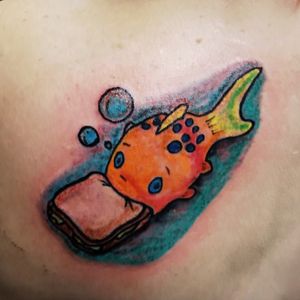 Tattoo: Pudge from Lilo and StitchLocation: BackInk: FusionNeedles:Helios