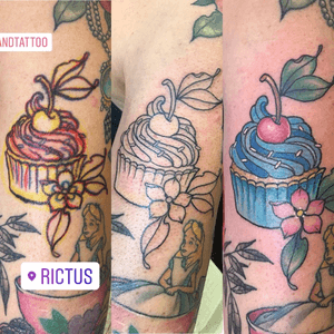 Freehand cupcake project - top left arm 