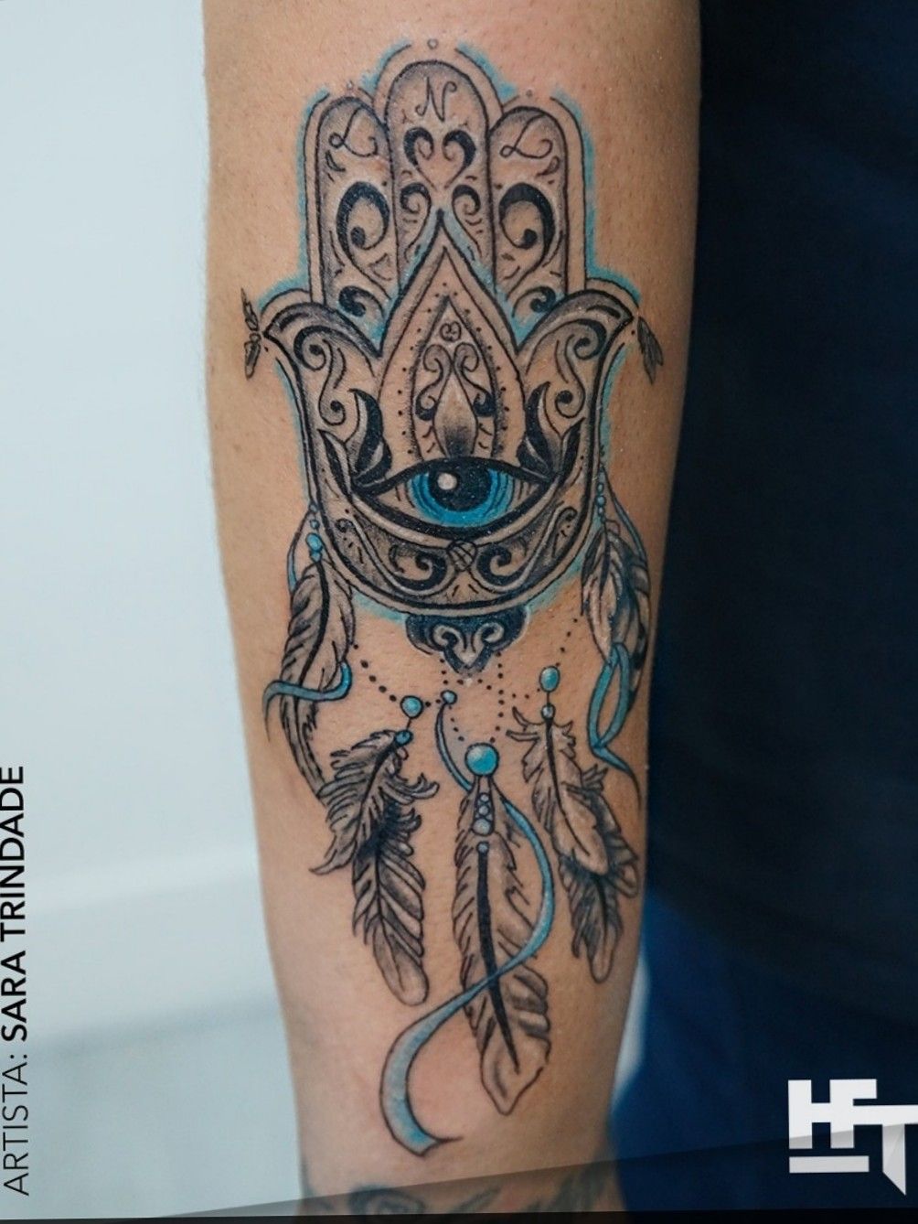 Calf Dreamcatcher Tattoo by Sink Candy Tattoo