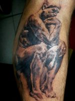 #thinker #tattoo done with #cheyennehawkpen 