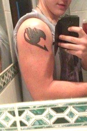 My first tattoo made 2 years ago by my brother. #Fairytail