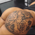 Rose bush ass tattoo