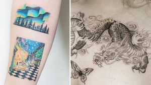 Tattoo on the left by Tattooist Ida and Tattoo on the right by the.hanged