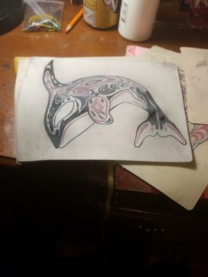 Tried to practice whale s because a few people shared my sketch drawing