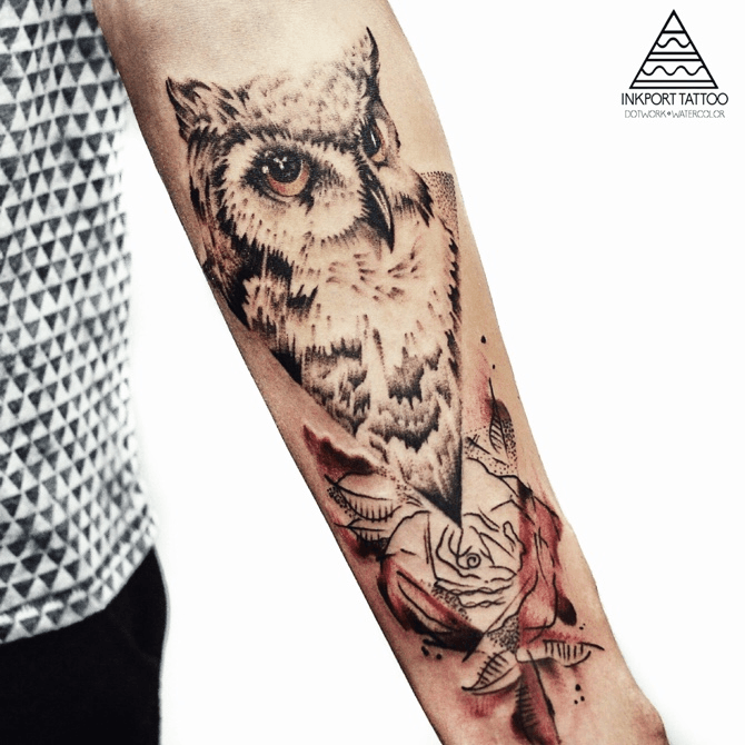 Owl Tattoo Owl from Patterns Good for Tattoos and Prints Vector  Illustration Stock Illustration  Illustration of wildlife tattoo  234463690