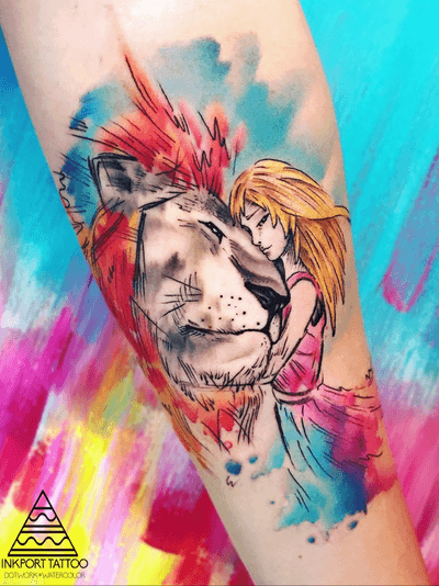 Watercolor lion girl art by inkport tattoo - @inkporttattoo #Москва #moscowtattoo #moscowtattoos #lion #москватату #tattooartist #акварельтату #moscow #watercolor #russia #usa #super #tattoomoscow #tattoo #россия #татуировка #watercolortattoo inkporttattoo #inkporttattoo #россии #татуировкивмоскве #msk #татумастер #dotworktattoo #тату #watercolortattoos #abstract #abstracttattoo #europe #мск moscow watercolortattoo USA Europe