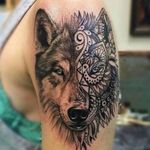 Beautiful wolf tatoo