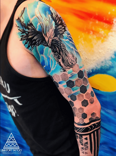 Watercolor Phoenix Geometry by inkport tattoo - @inkporttattoo #Москва #moscowtattoo #moscowtattoos #space #москватату #tattooartist #акварельтату #moscow #watercolor #russia #usa #super #tattoomoscow #tattoo #россия #татуировка #watercolortattoo inkporttattoo #inkporttattoo #россии #татуировкивмоскве #msk #татумастер #dotworktattoo #тату #watercolortattoos #abstract #abstracttattoo #europe #мск moscow watercolortattoo