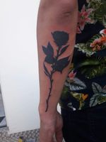 #rose #black #fullblack #hand #tattoo #art