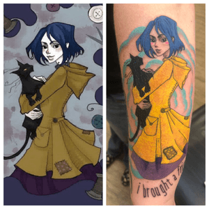 Coraline inspired tattoo i got to do. Customer brought design in. Made a few tweaks.