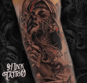 By @antonio.alarcon.tattoo - Studio:  @97inktattoo 💉💉💉 #tattoo #tattoosnob #colorful #cuphead #inked #tattooart #music #ink #sketch #cute #illustration #artwork #flash #tattoooftheday #art #tatuajes #blackandgrey #tattooworkers #sketchtattoo #realism #realismtattoo #handmade #design #realismotattoo #tattoosocial #tattoodo