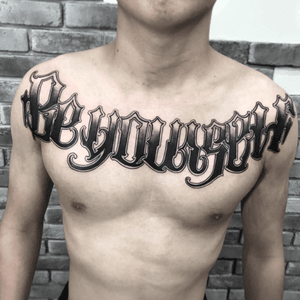 Lettering done by me