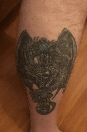 Celtic’s cross and dragon tatoo of Tatoo Maje France 🇫🇷🇫🇷
