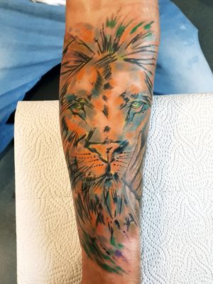 Lion head - free hand