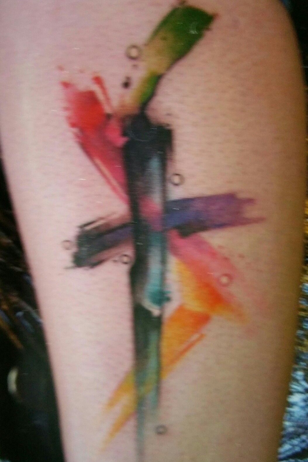 Tattoo of Crosses Watercolor Religious