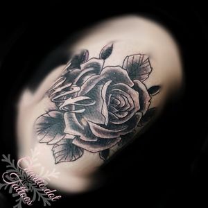 Black trad rose #rose #blacktradrose #tradrose #blacktraditionaltattoo 