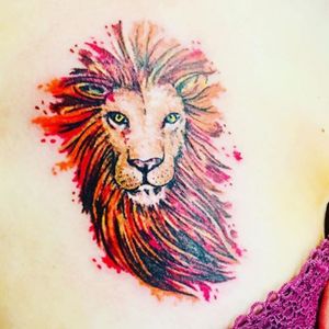 By James Cook Tattoo#liontattoo #lion #colortattoo 