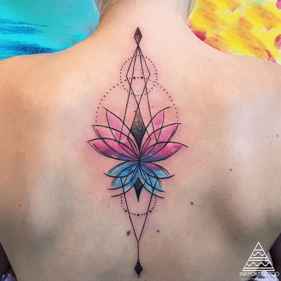 Watercolor lotus flower geometry art by inkport tattoo - @inkporttattoo #Москва #moscowtattoo #lotus #москватату #tattooartist #акварельтату #moscow #watercolor #russia #usa #tattoomoscow #tattoo #россия #татуировка #watercolortattoo inkporttattoo #inkporttattoo #msk #татумастер #dotworktattoo #тату #watercolortattoos #abstract #abstracttattoo #europe moscow watercolortattoo USA Europe
