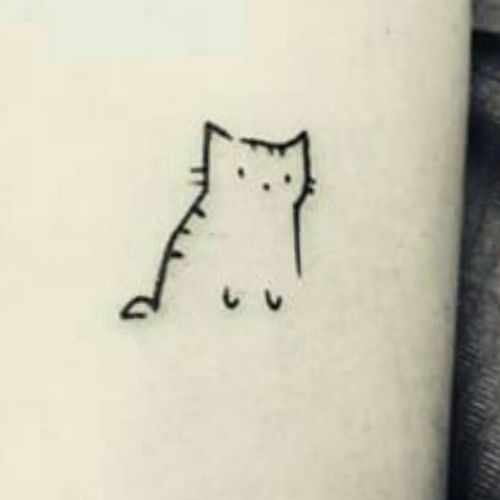 Silueta Gato #cat #silhoutte #minimalist #minimaltattoo #gato #linework #silueta #minimalista 