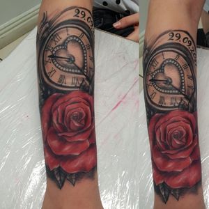 Clock and rose